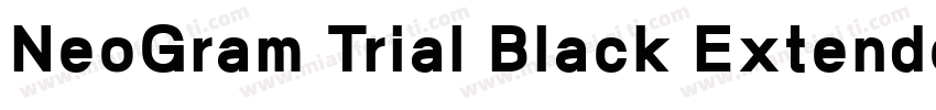 NeoGram Trial Black Extended字体转换